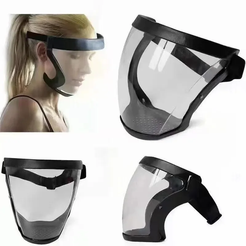 1pc Transparent Full Reusable Dustproof Antifog WindproofMask HD Safety Glasses Protection Antisplash Mask With Filters