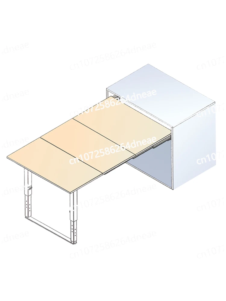 

Multifunctional drawer invisible pull table sliding guide rail flat push with foot folding dining table telescopic track