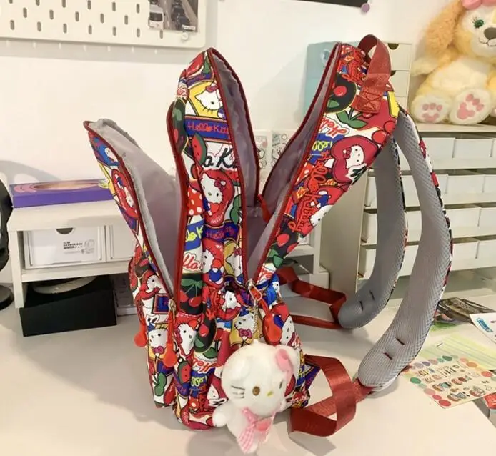 Hello Kitty uroczy wysokiej plecak szkolny dla uczniów moda kreskówka torby szkolne dla dziewczynek kobiet plecak o dużej pojemności