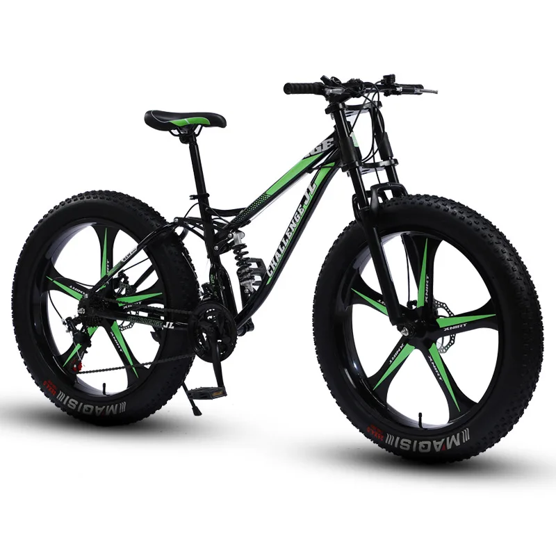 Bicycle 26*4.0 Inch 24 Speed Fat Bikes Carbon Steel Frame Snow Wide Tire Double Front Ffork Men Women Cycling Road Bicycles