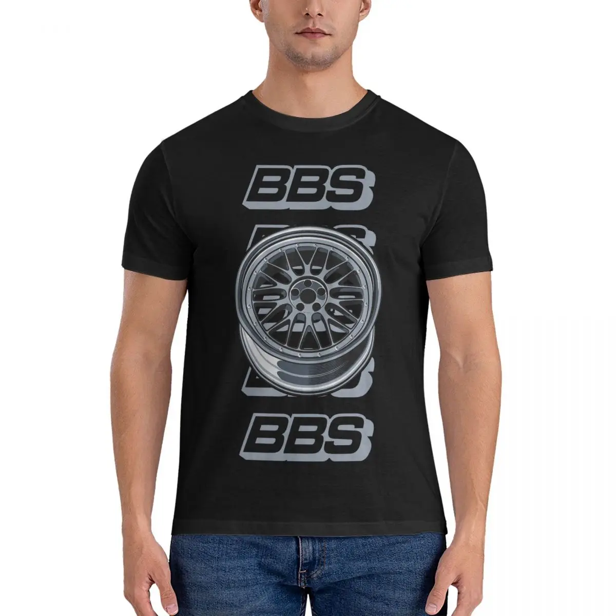 BBS Rim Racing Wheel Car Men T Shirts J-JDM Awesome Tee Shirt Short Sleeve O Neck T-Shirt 100% Cotton Party Clothes