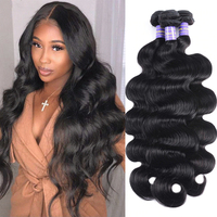 20A 38 40 Inch Body Wave Bundles Human Hair Remy Weaving Natural Black 4 5 Bundles Deal Virgin Hair Raw Hair 100% Extensions