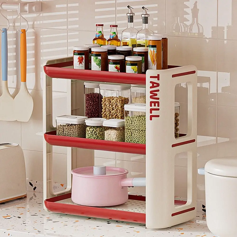 

Plastic Cup Storage Rack Cream Style Removable Tea Cup Holder Large Capacity with Draining Net Cosmetic Storage Shelf Pantry