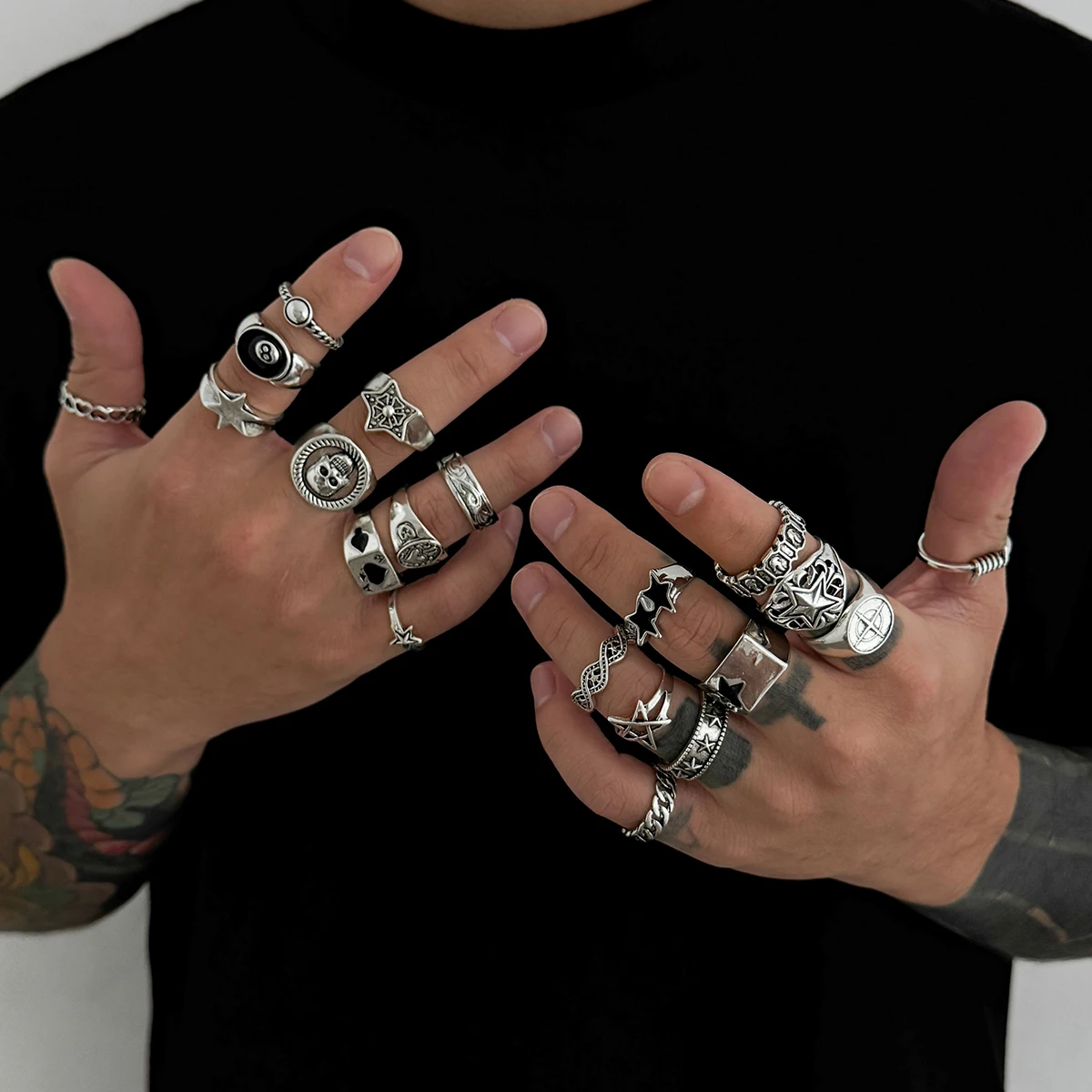 Salircon 20 Buah/Set Cincin Pe - Men'S Accessories Rings ulasan dan harga