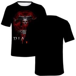 New Game T-Shirts Diablo 4 3D Print Men Women Fashion Streetwear Oversized Short Sleeve T Shirt Harajuku Kids Tees Tops Clothing