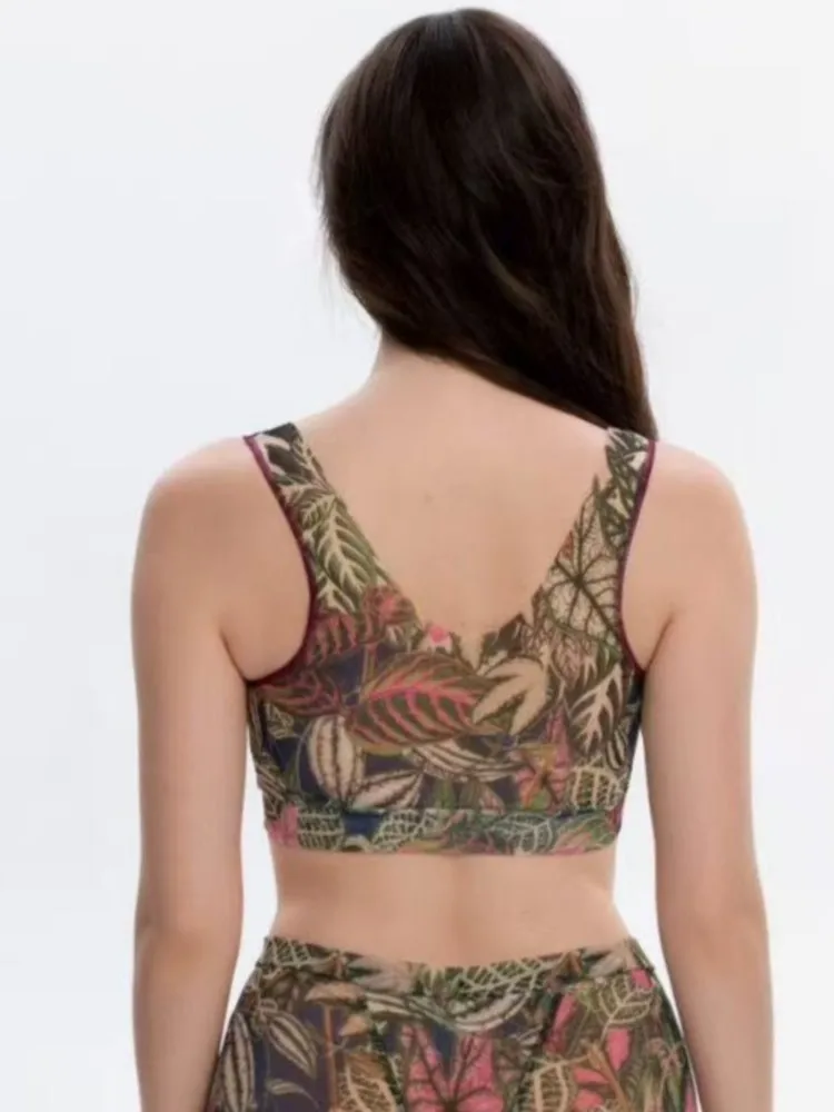 3 Piece Retro Bikini Printed Fashion Swimsuit And Cover Up Pants Tight Women's Bandage Summer Beach Luxury Elegant 2025