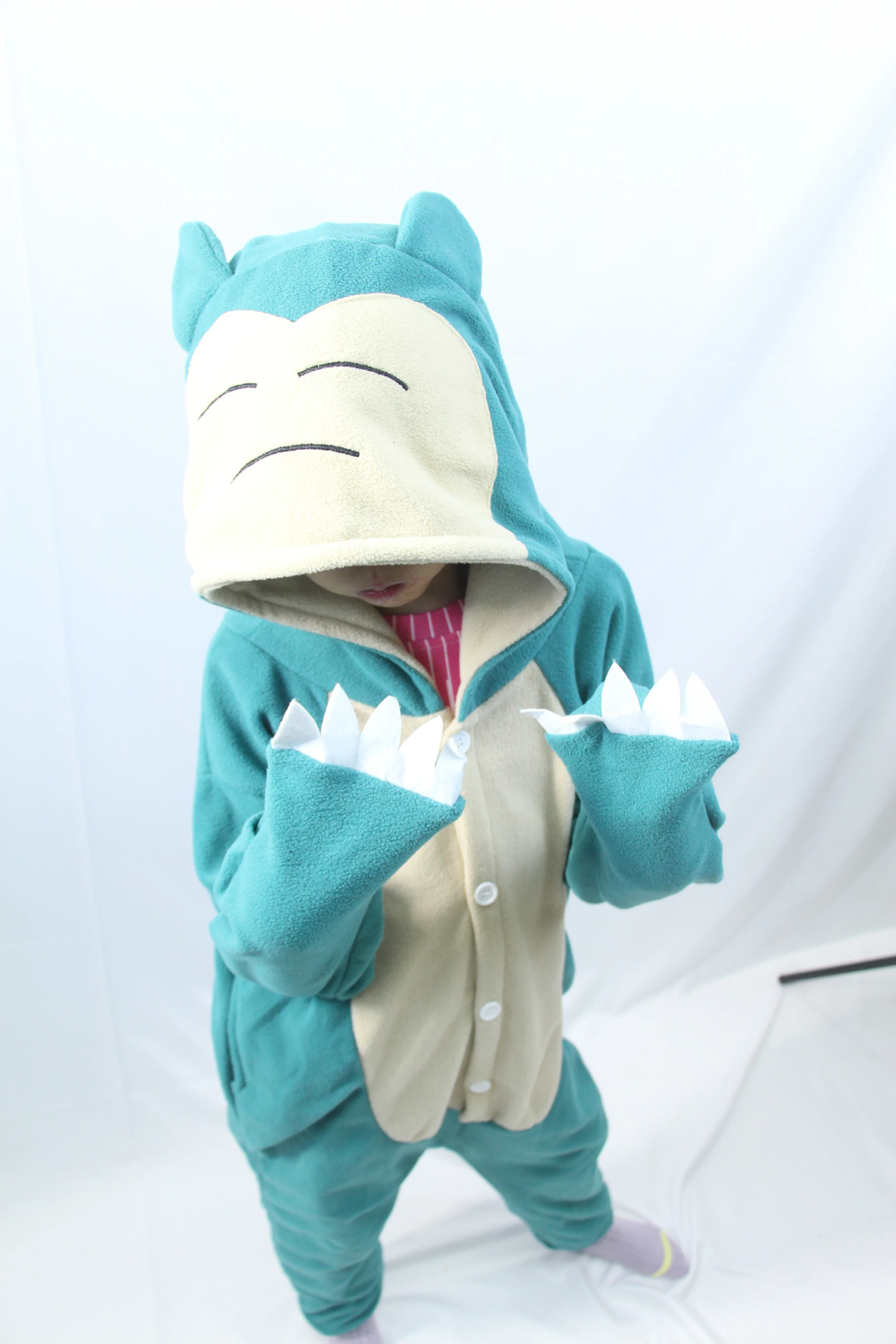 Anime Snorlax Onesie Cosplay Costume For Halloween Kigurumi Fleece Full Body Pijama Christmas Anime One-Piece Easter Pajamas