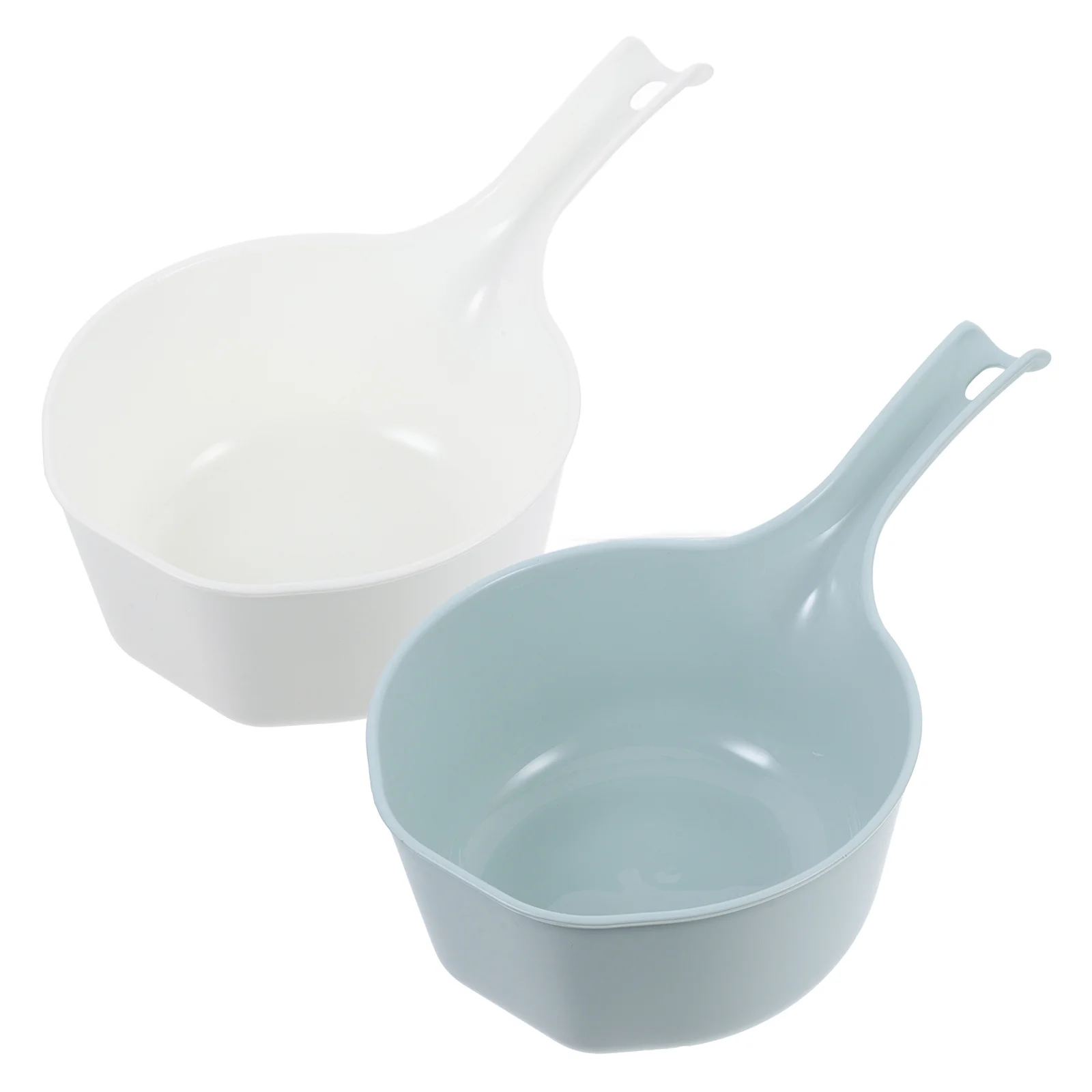 

2pcs Water Scoop Set Deepened Plastic Ladle For Kitchen Bath Plants Flowers Multipurpose Bathroom Tool Thick Handle Water Dipper