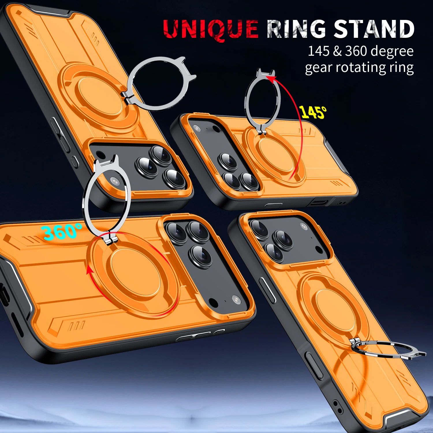 حافظة هاتف مضادة للسقوط لهاتف آيفون 17 16 15 14 13 12 11 Pro Max Air Plus 16E دعامة مغناطيسية لغطاء حماية Magsafe Y0031 #4