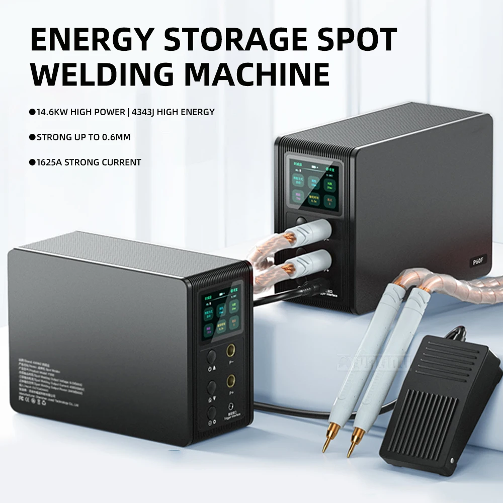 Farad Capacitor Spot Welder: Compact, Handheld, Stainless Steel, Lithium-Ion Battery-Powered, Nickel-Plate Contact Welder