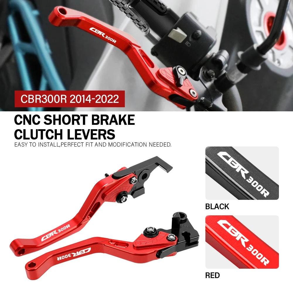 

For HONDA CBR300R 2014 2015 2016 2017 2018 2019 2020 2021 2022 Motorcycle CNC Adjustable Brake Clutch Levers Handle Accessories