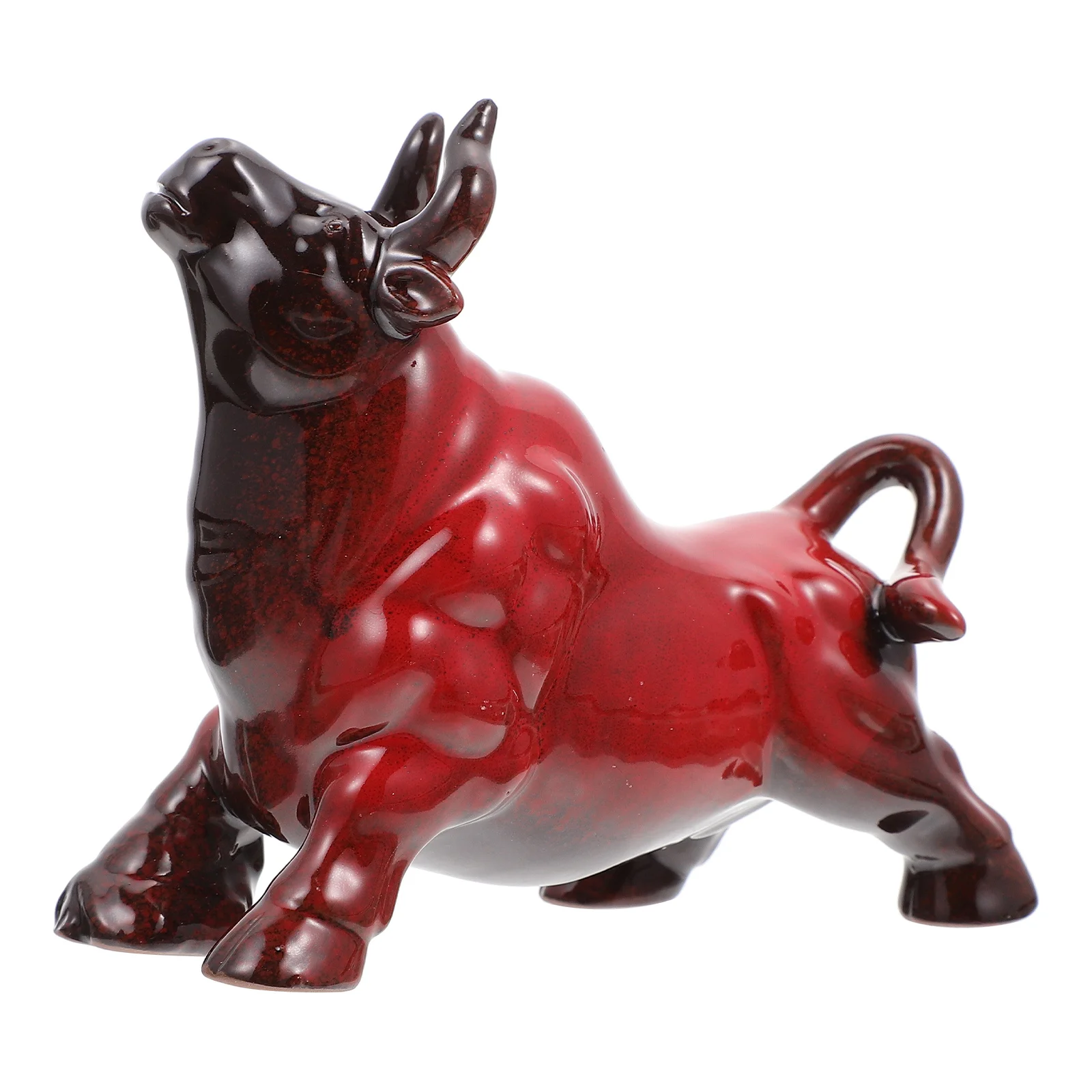 

1Pcs Ceramic Zodiac Cow Tea Pet Decoration for Tea Ceremony Living Room Tabletop Ornament Ox Displaying Decor Home Ornament