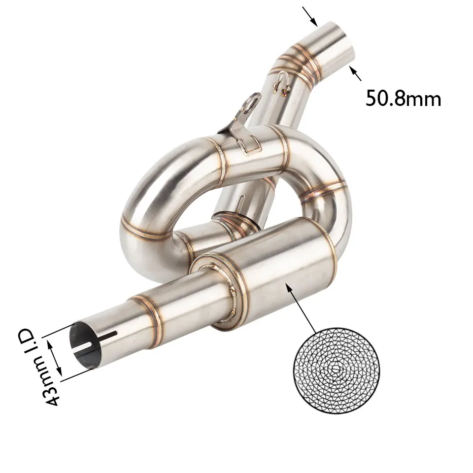 Motorcycle Exhaust Muffler Middle Link Pipe For Moto Morini XCape 2021-2025 X Cape 650 X-Cape Escape Slip-on