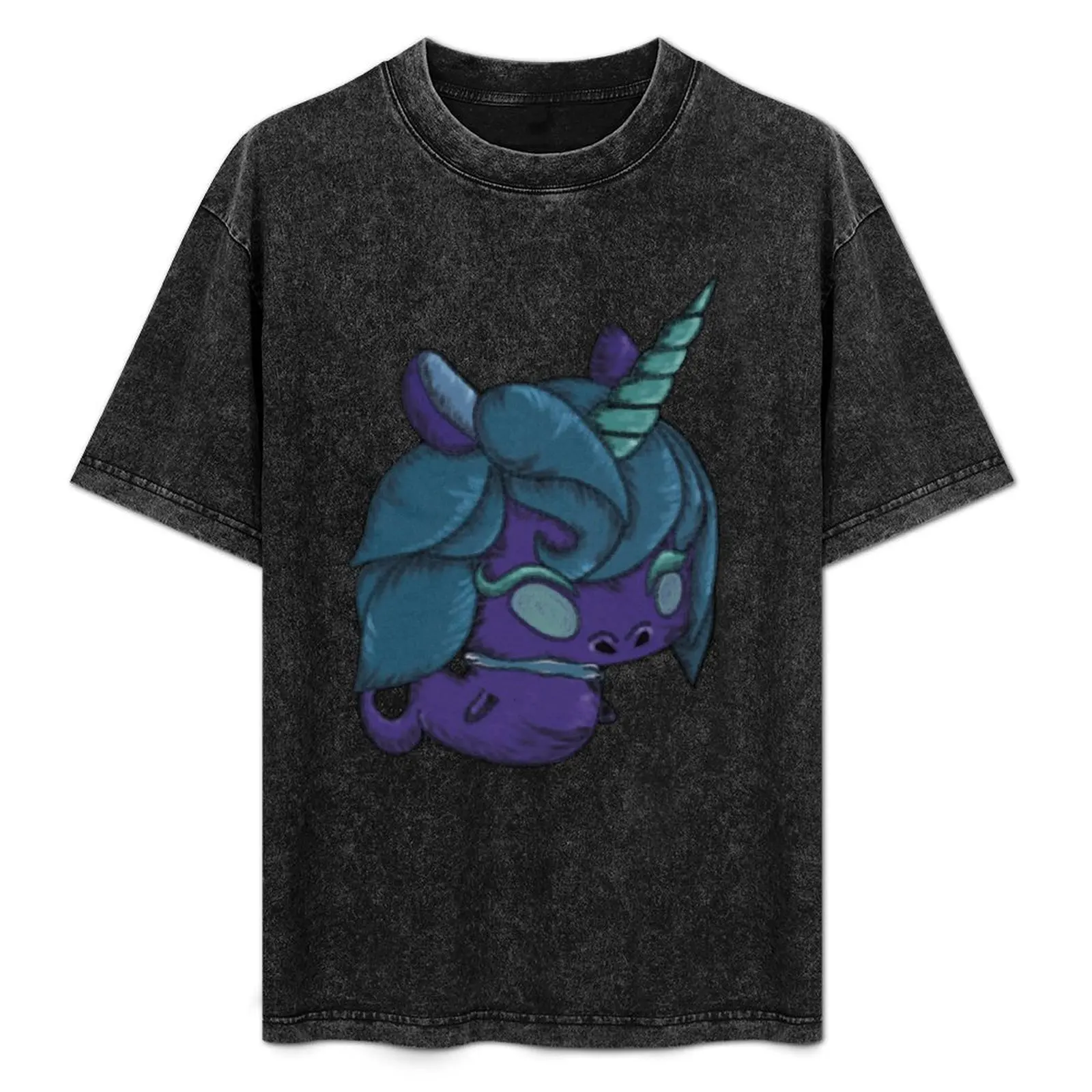 

Cute Hand-Drawn Magical Spirit Unicorn T-Shirt customs vintage men clothing