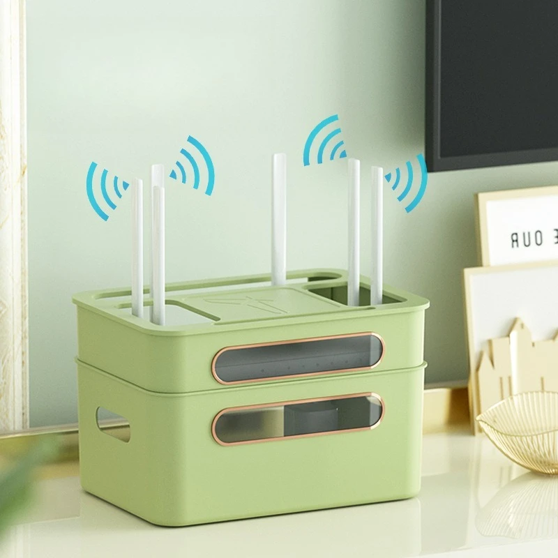 

Стеллаж для хранения ТВ-приставки, ящик для хранения Wi-Fi-маршрутизатора, розетка, органайзер для отделки проводов, ящик для настольных аксессуаров, пластиковая организация дома