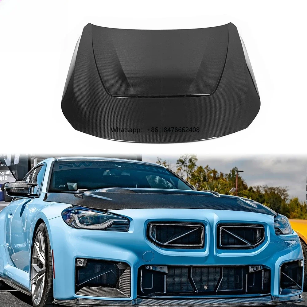 N Style Dry Carbon Fiber Car Front Engine Hood for G87 M2 Coupe 2 Series G42 G240i Engine Ventilation Cover Auto Parts