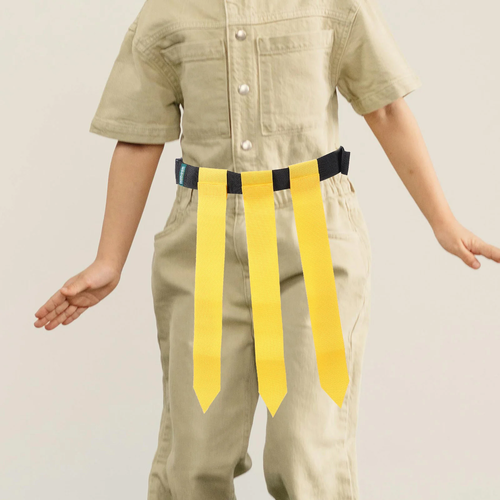 플래그 노란색 십대 스포츠 호의 조정 가능한 럭비 허리 벨트 십대 축구 허리 벨트 플래그 한 사이즈는 대부분의 축구 훈련에 적합