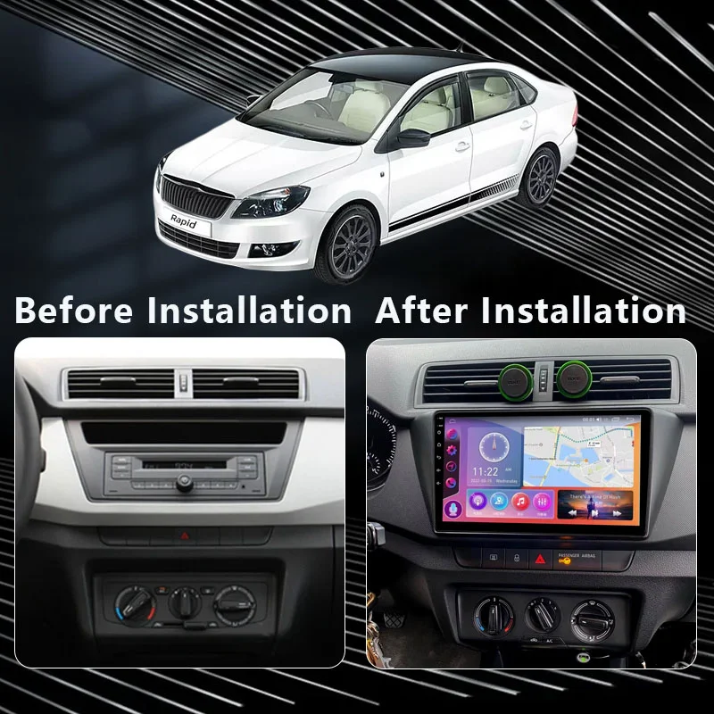 Android 16 Carplay Auto For Skoda Fabia 3 III 2015 2016 2017 2018 2019 GPS DSP Car Radio Multimedia Video Player 2din DVD Stereo