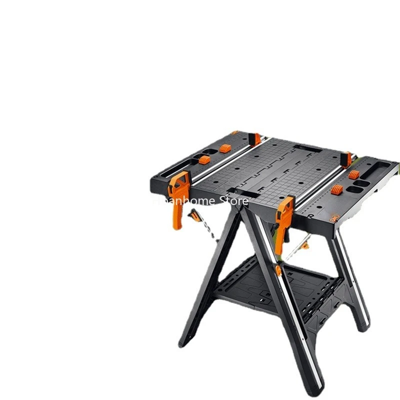 

Multifunctional Working Tool Table Mobile Portable Woodworking Console Saw Bench Folding Tool