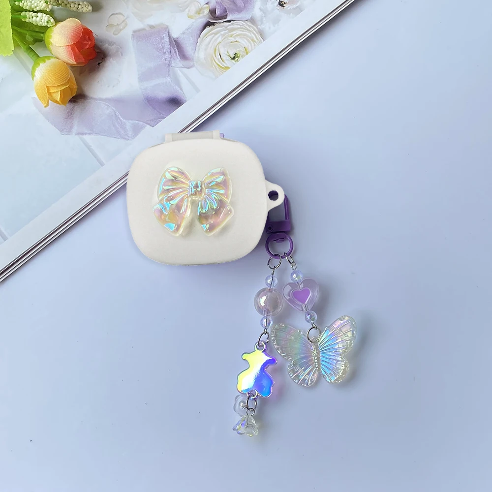 Мультяшный чехол для anker Soundcore Liberty 4 чехол Роскошный силиконовый чехол для наушников с лазерной бабочкой для Soundcore Liberty4 чехол