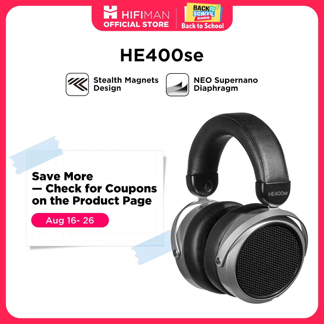 HIFIMAN HE400se ステルス マグネット付き平面磁気ヘッドフォン