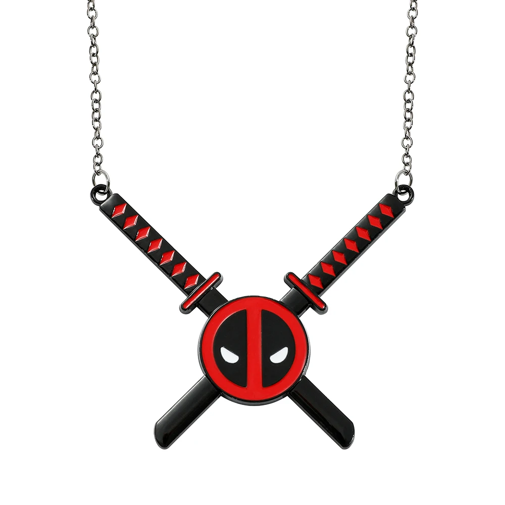 Anime Deadpool Creative Necklace for Men, Personalized Pendant Decoration Accessories, Holiday Gifts