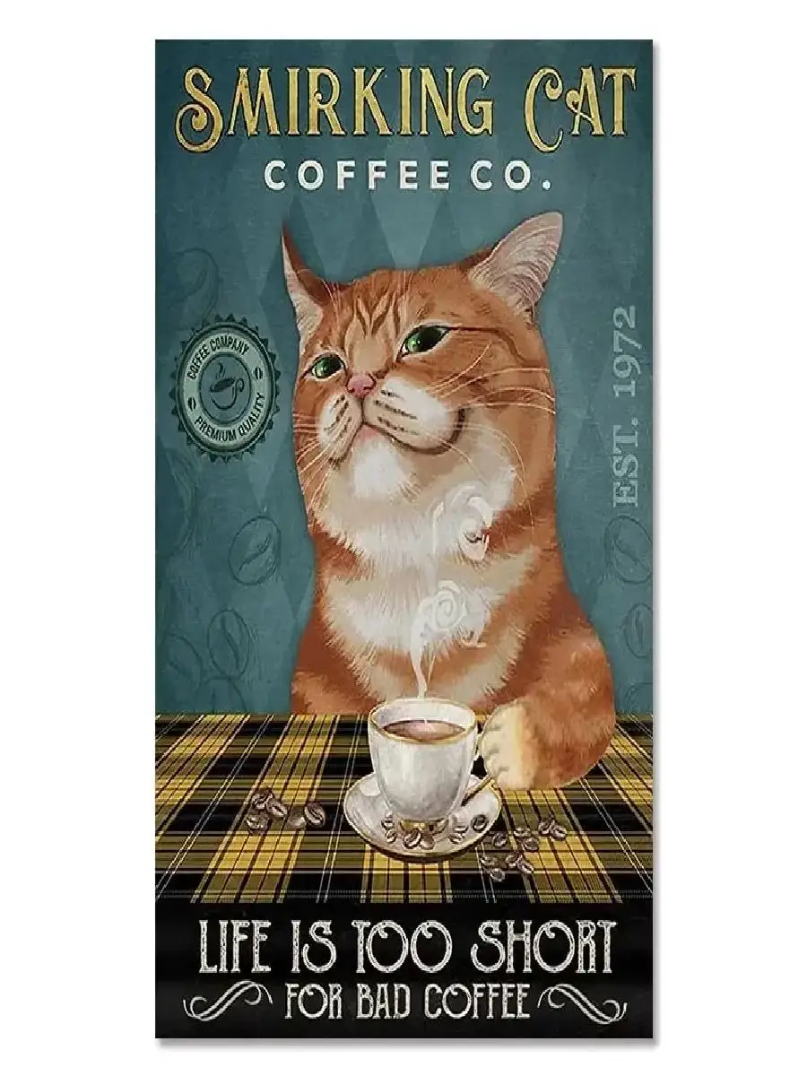 Vintage Metal Black Cat Poster  Humorous Your Butt Napkins Print Unique Wall Art for Bathroom Perfect Home Decor Gift