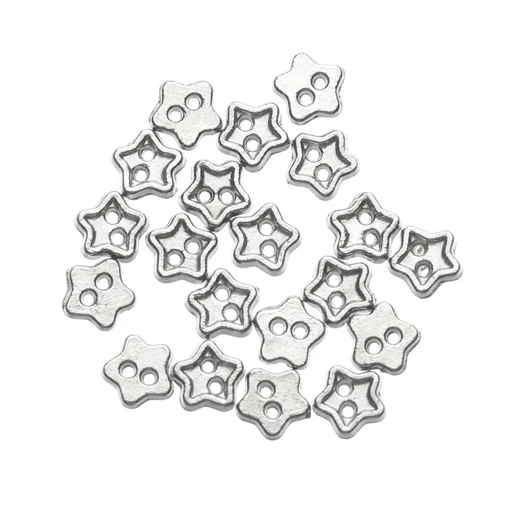 20/40pcs 4mm DIY Sewing Material Cartoon Style Metal Buckle  Clothes Buckles Mini Buttons Dolls Clothing Accessories