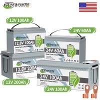 12V 100Ah LiFePO4 Battery Lithium Battery with 100A BMS 6000+ Cycles for Trolling Motors,Marine,Rv,Solar Home Iron Phosphate