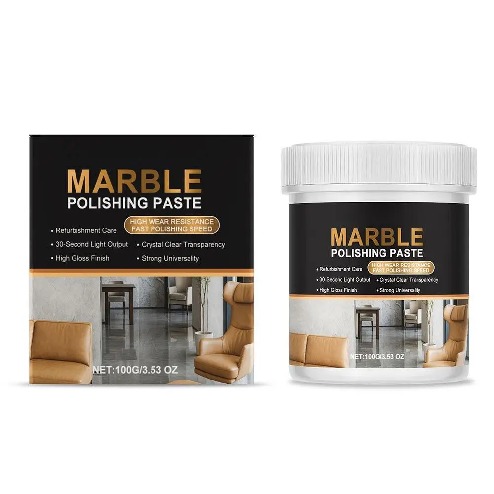 Marble Polishing Paste Effectively Brightening Stone Clean Water Stains Fingerprint Remove Scratch Marble Desktop Cleaning Paste