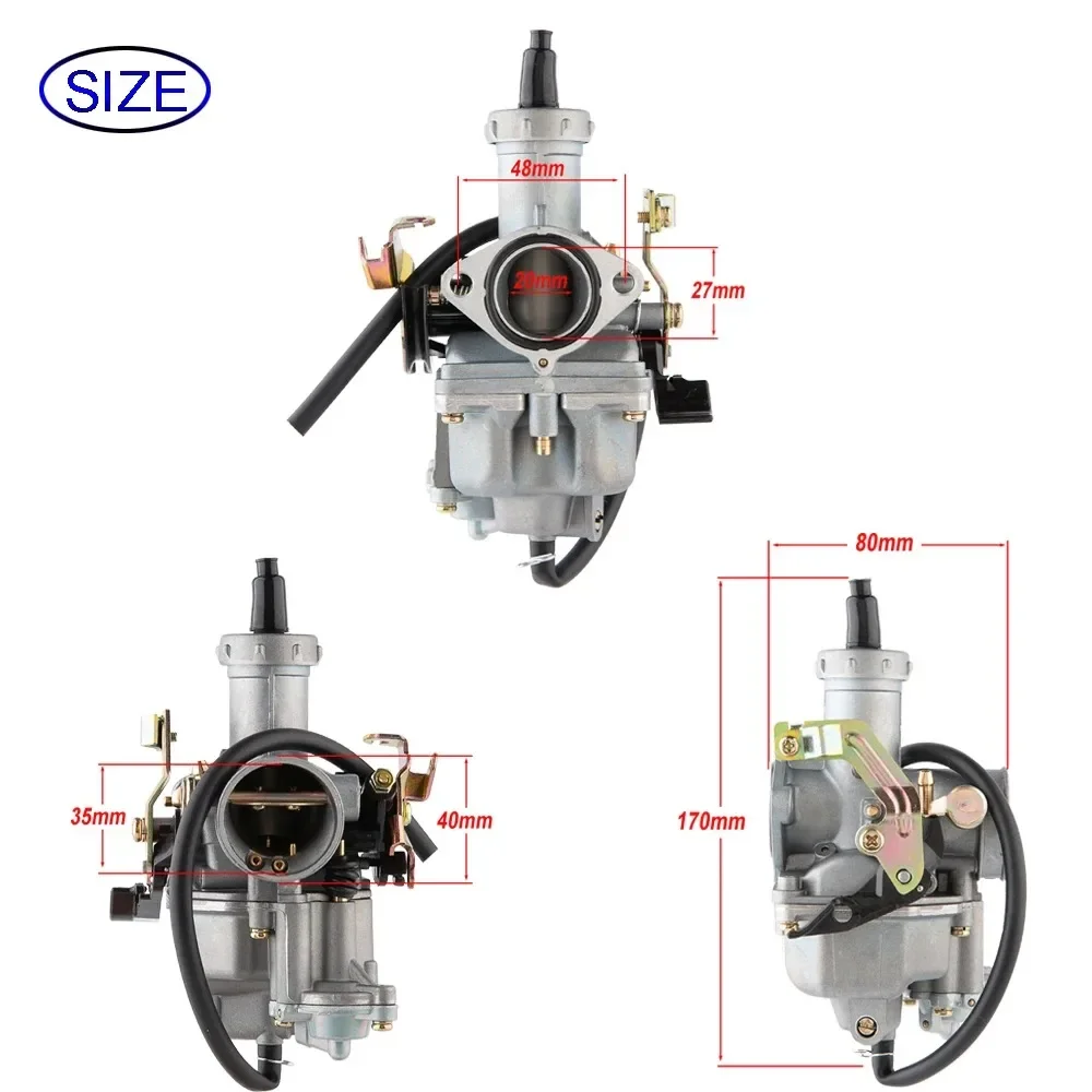 NEW ALL ALUMINUM PZ27 27mm Motorcycle Carburetor With Accelerating Pump with Cable Choke Carb For WY125 CG150 125cc 150cc 175cc