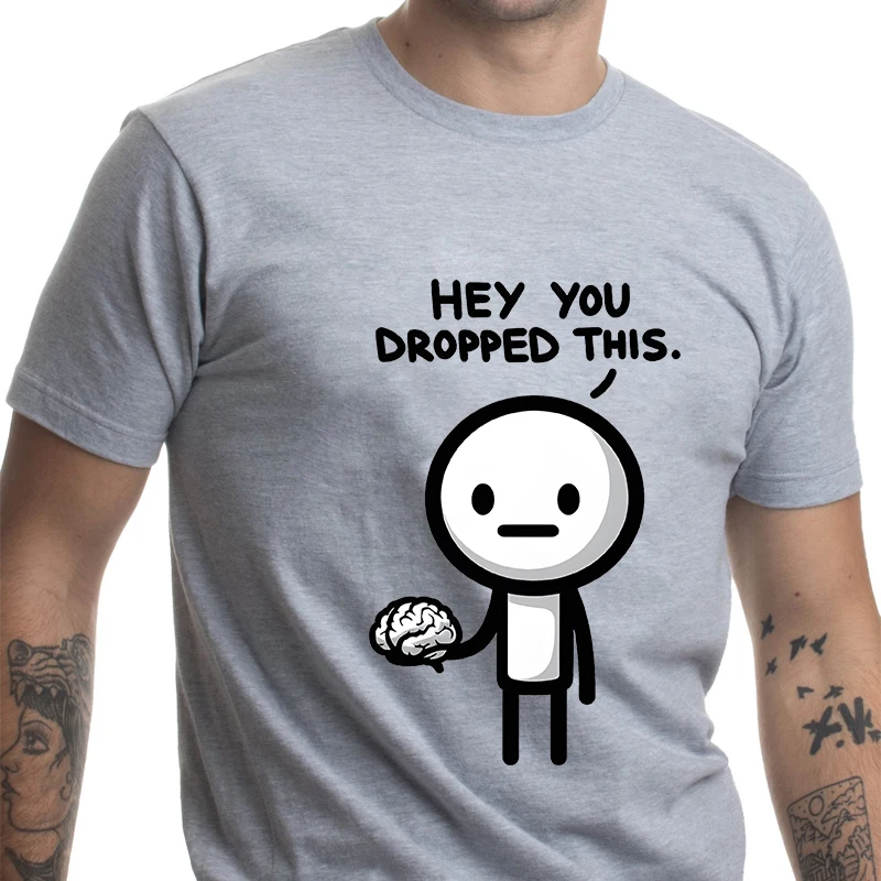 Funny T Shirt for Men Summer Tops Please Use Your Brain Stupid Saying Print Tees Shirt Short Sleeve O-neck Fashion Male Clothing