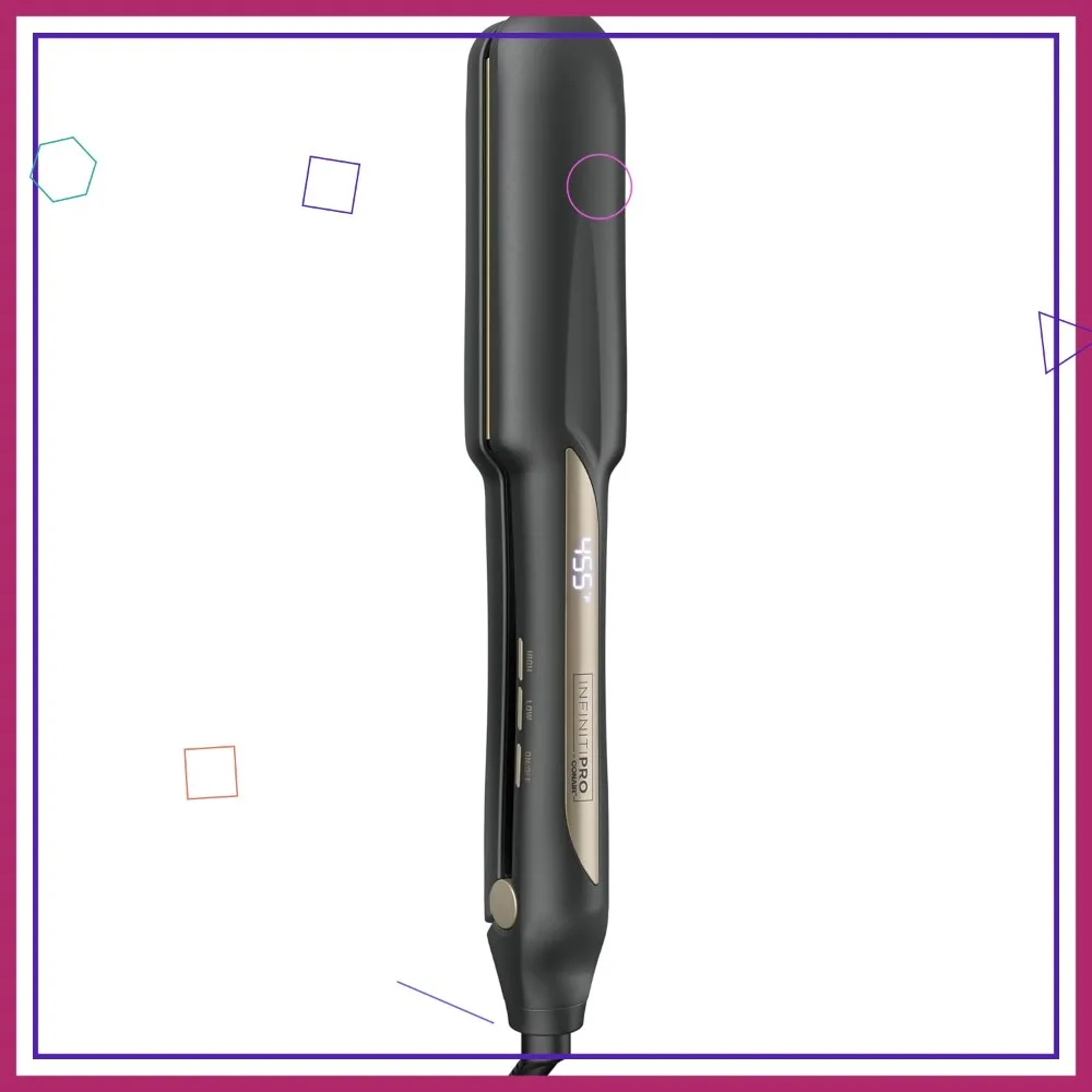 

1 ½-Inch Flat Iron Hair Straightener, Digital Ceramic, 5 Heat Settings, for All Hair Types, Dark Gray