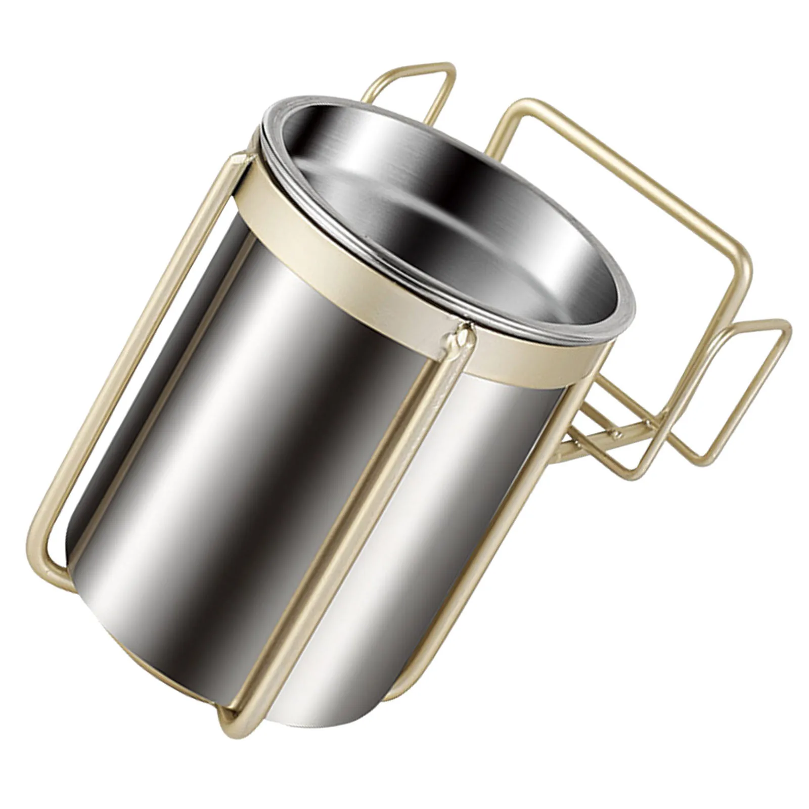 

Wall Mount Stainless Steel Ashtray With Lid Moisture-Proof Detachable Design Easy Cleaning Home Office Bar Hotel Use