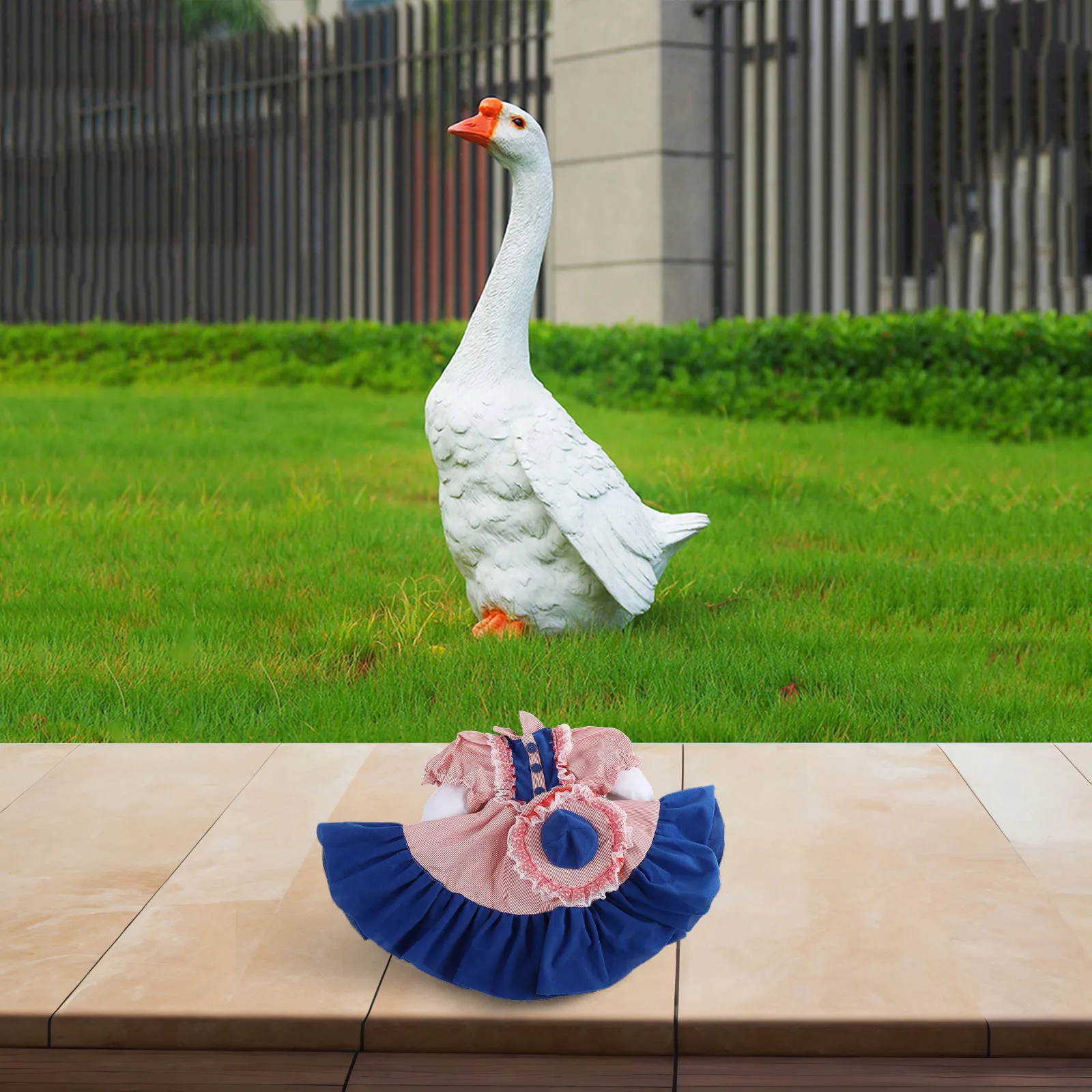 

Садовый орнамент Yard D cor Легко чистится Праздничное прикосновение Радостный эстетический легкий материал Аксессуары для костюма милого гуся