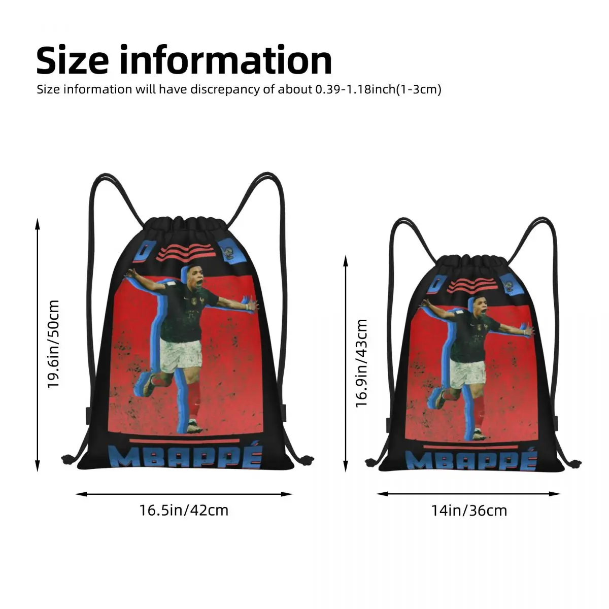 Drawstring Bags Gym Bag Kylianer And Mbappﾩ And Mbappe Schools   premium Backpack Rucksack Geeky