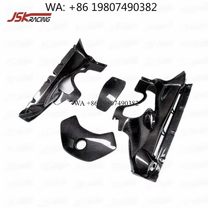 Wmwmnu 4pcs Carbon Fiber Engine Bay Panels Cover Set for 2012-2013-2014 MP4-12C Car Accessories Interior Trim