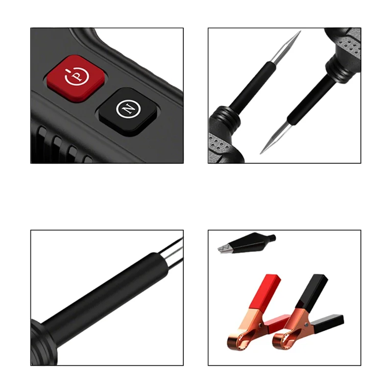 ABRS-Tester professionale per sistemi elettrici per veicoli - Display LCD, kit sonda 5V-40V, test di tensione e resistenza