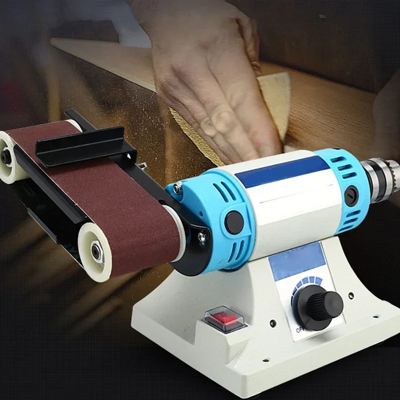 Multifunctional Polishing Machine Electric Belt Sander Woodworking Metal Table Drilling Grinding Machine Cutter Edges Sharpener