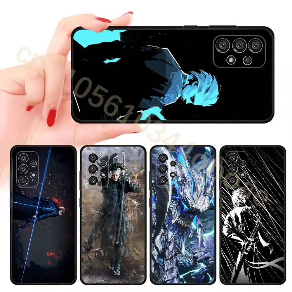 

D-DMG Vergil Phone Case For Samsung Galaxy A13,21s,22,31,32,52,53,71,80,A91 Soft Black Cover