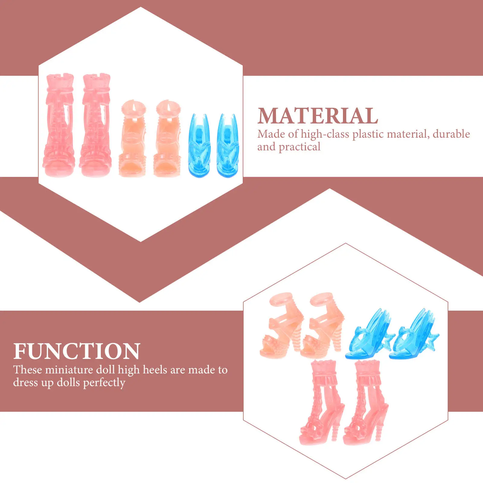 15Pairs Mini Crystal Shoes Simulation Decorative Creative DIY Handicraft Wear-Resistant Miniature Shoes for Children
