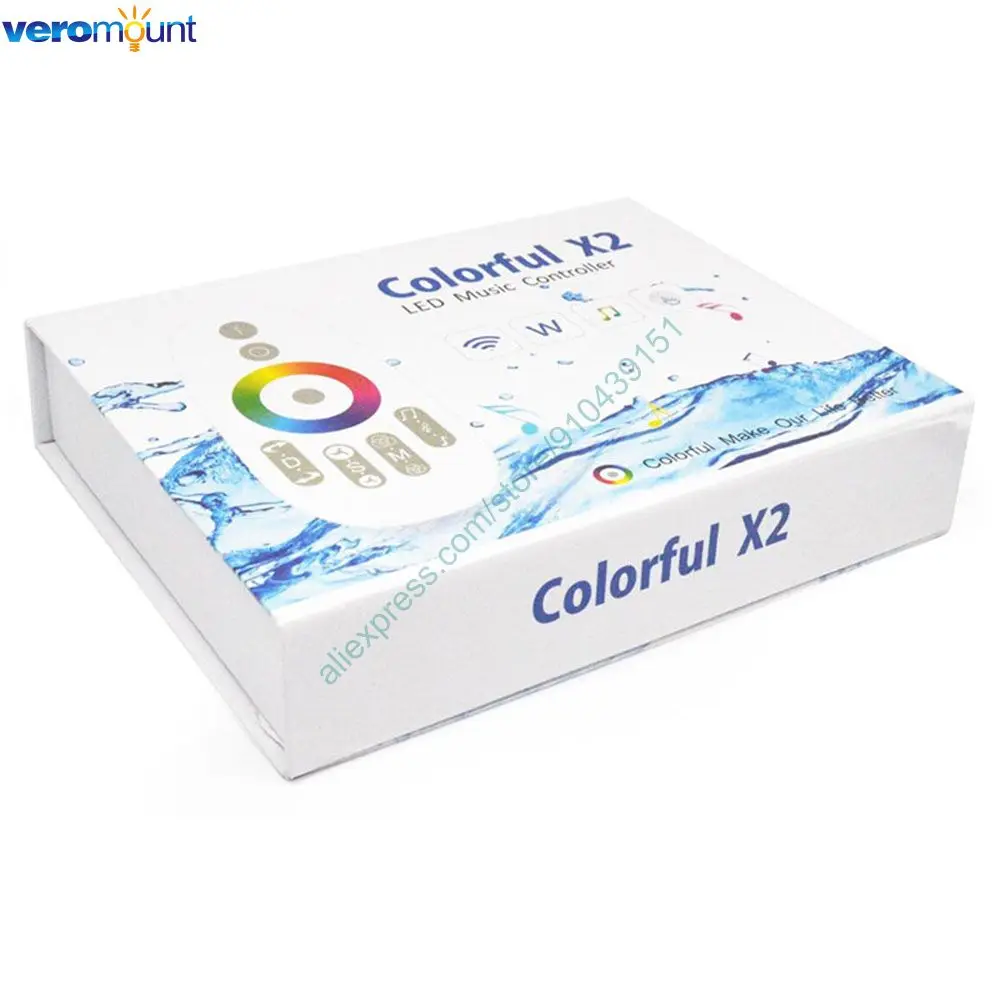 Bunte X2 LED Musik Controller DC5-24V RF Wireless Remote 1000 Pixel für WS2812B WS2811 WS2813 USC1903 LED Streifen Module