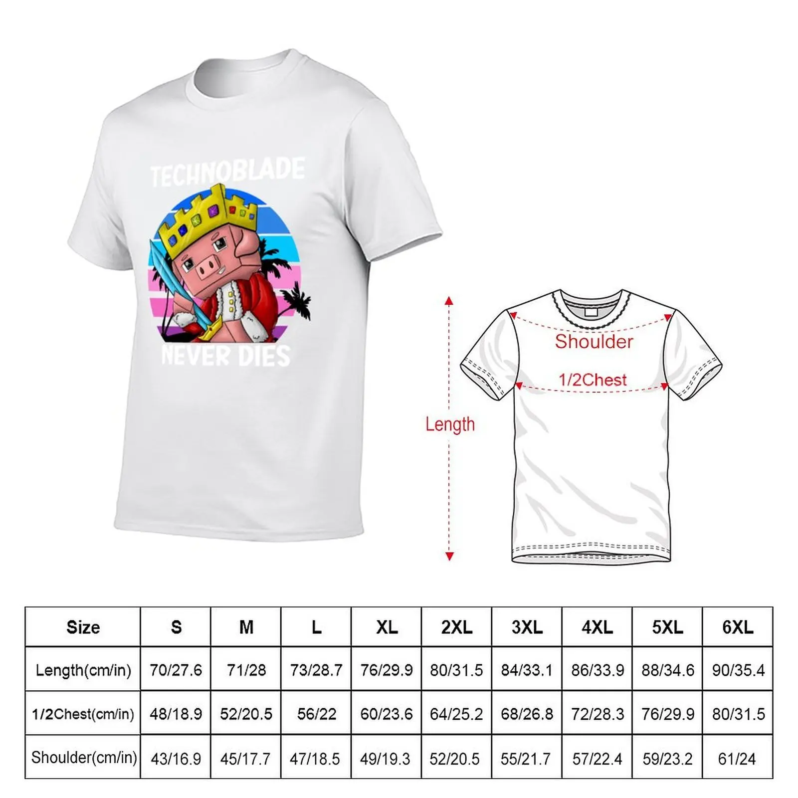 Technoblade Never Dies. T-Shirt man t shirts for men casual anime tshirt T-Shirt