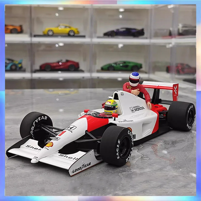 

MINICHAMPS 1/18 McLaren Car Model Honda F1 MP4/6 SENNA Alloy Racing Car Model Room Ornament Display Boy Collection Toys Gift