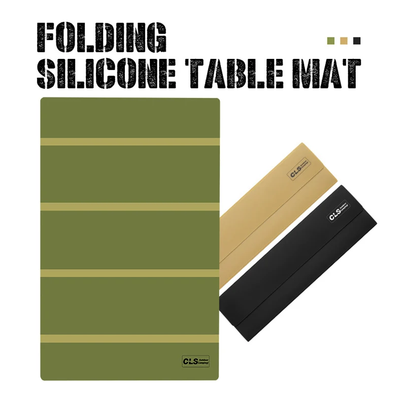 Outdoor Picnic Silicone Table Mat, Camping Folding Anti Slip Tablecloth, Table Insulation Mat, Waterproof And Oil Proof