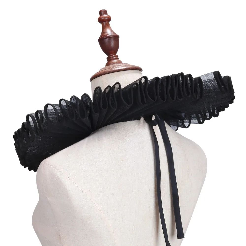 

Detachable Shakespeare Neck Ruffled Collar Vintage Victorian Costume Renaissance False Collar Elegan Retro Ruff Collar Cosplay