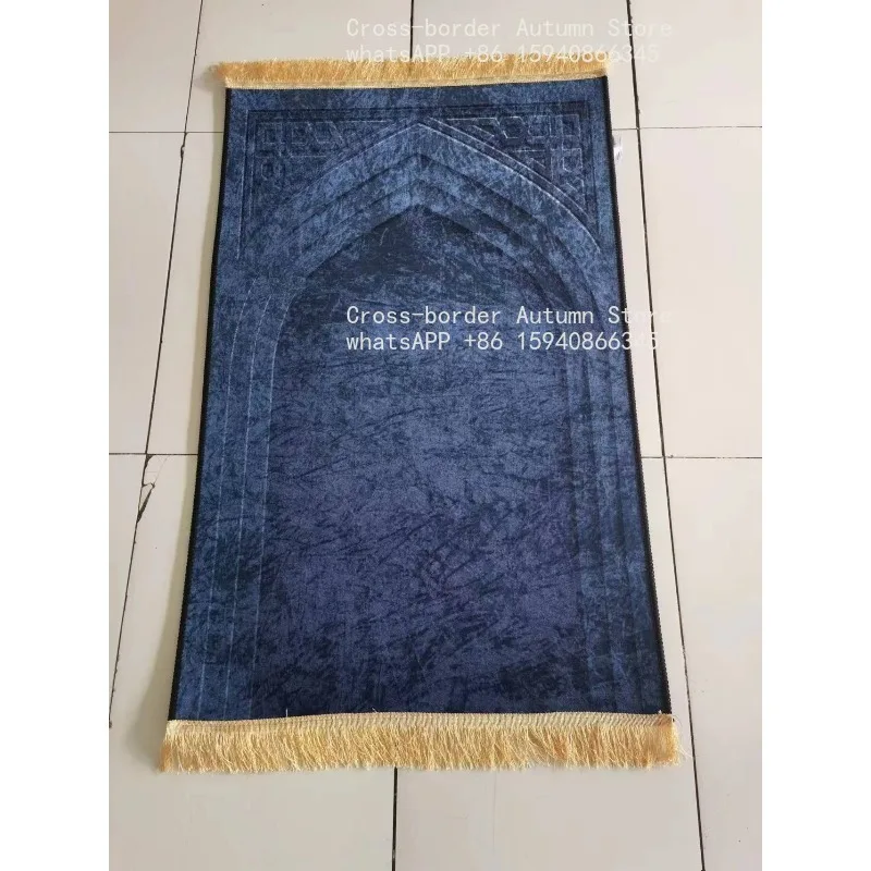 Ethnic style thickened household carpet, living room bedroom roll floor mat Good looking item with high aesthetic value  50*90cm