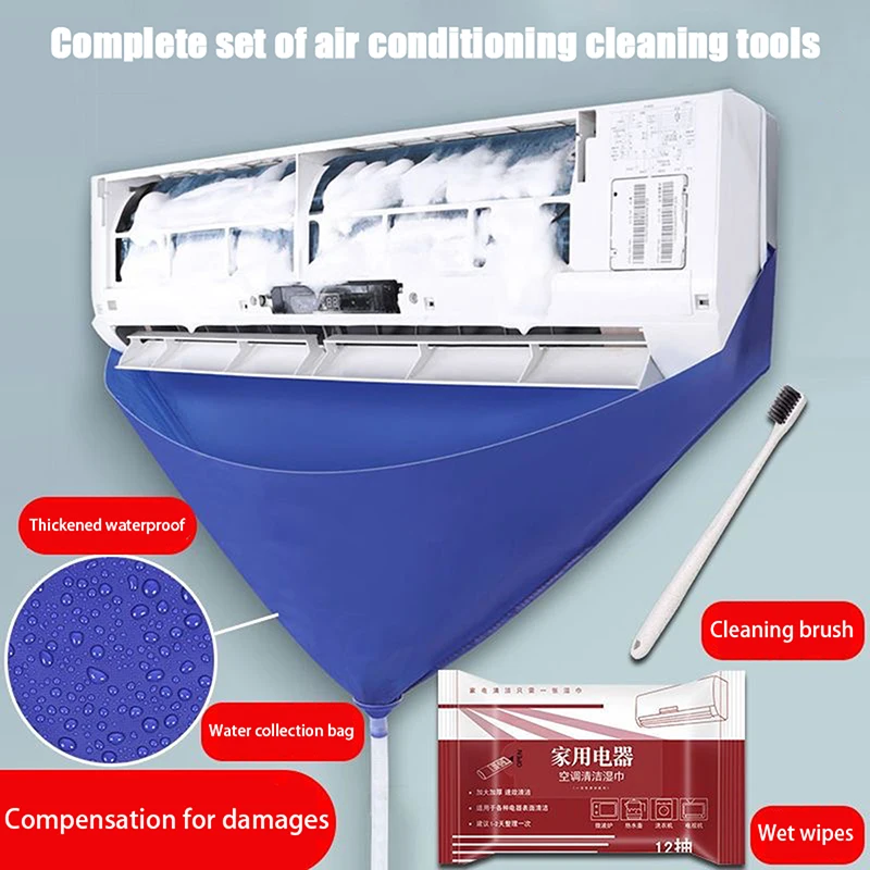 Ac Cleaning Kit Air Conditioner Cleaning Bag Waterproof Air Conditioning Washing Set Aircon Tools