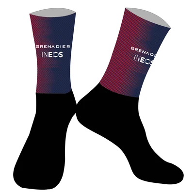 LASER CUT ONE PAIR 2024 INEOS GRENADIER TEAM Cycling Socks Antislip Bike Racing MITI Breathable FOR Men and Women