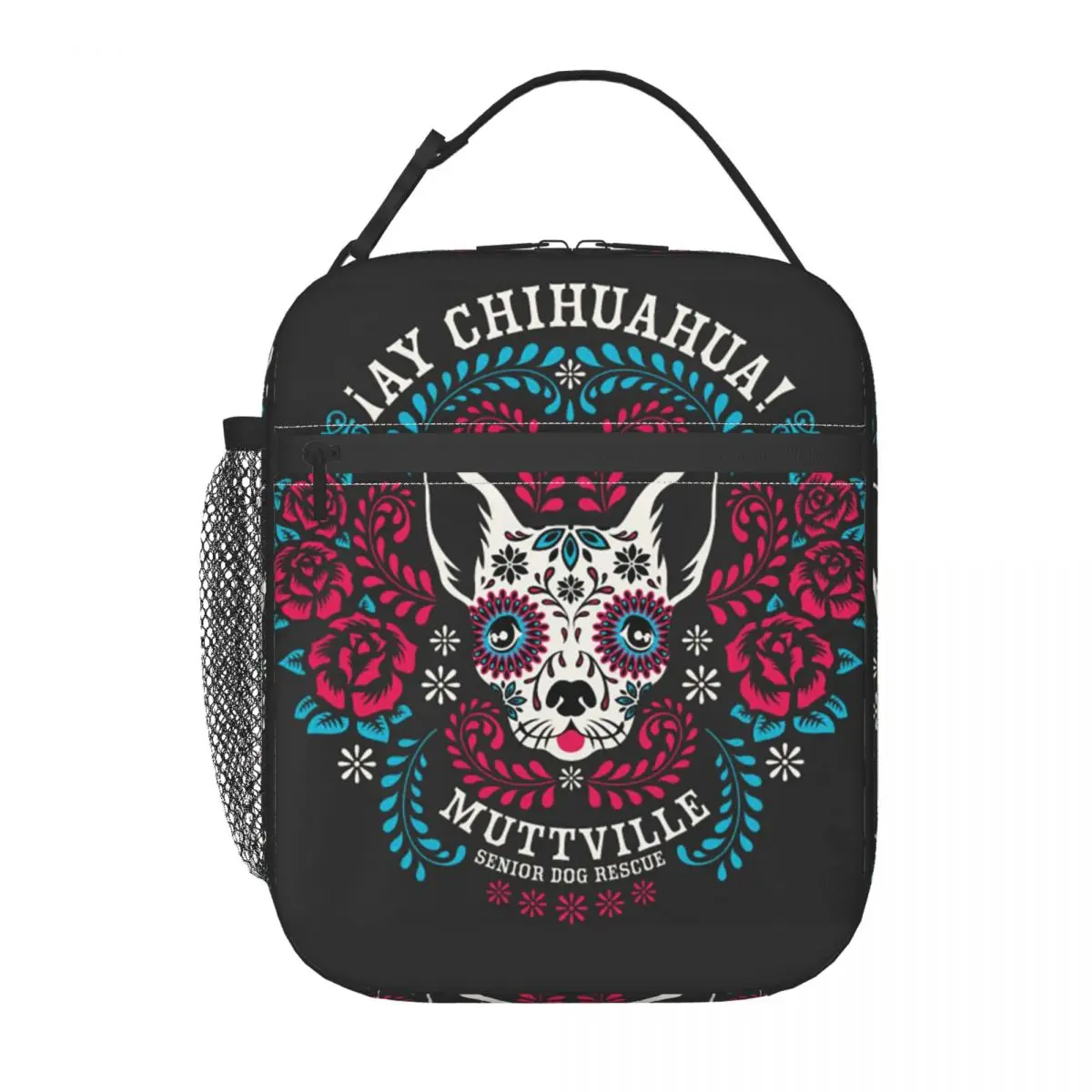 

Изолированная сумка для обеда с принтом Day Of The Dead Dog Print 10, для женщин и детей, портативные контейнеры для еды, термосумка для обеда